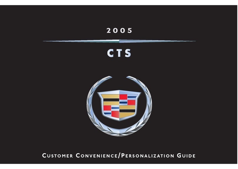 Cadillac 2005 CTS Personalization guide