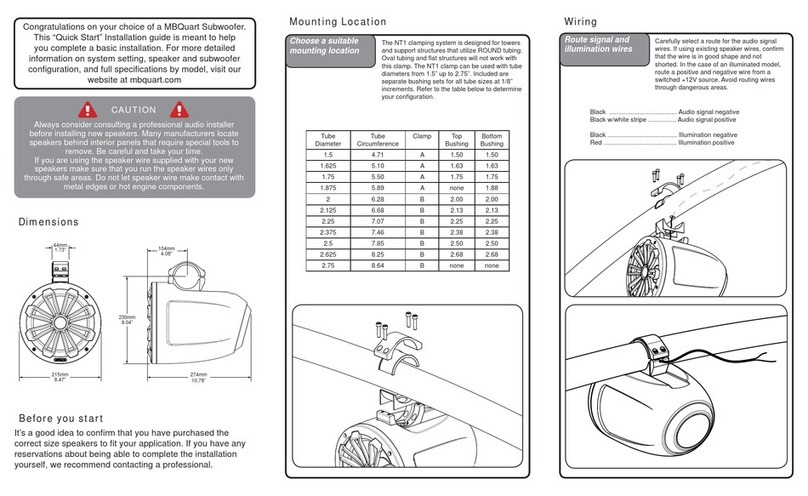 MB QUART NAUTIC NT1-116 Quick start installation guide MB QUART NAUTIC NT1-116 Quick start installation guide