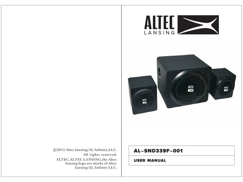 Altec Lansing AL SND339F 001 User manual