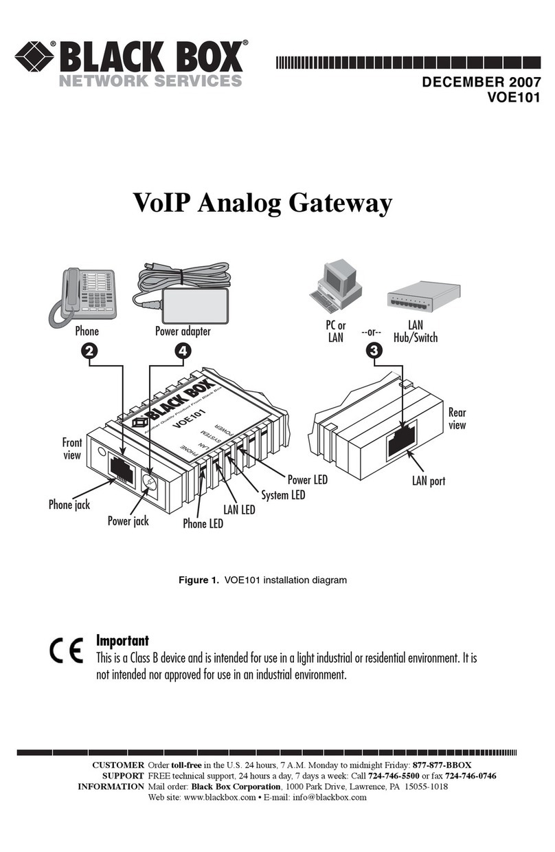 Black Box VOE101 user manual