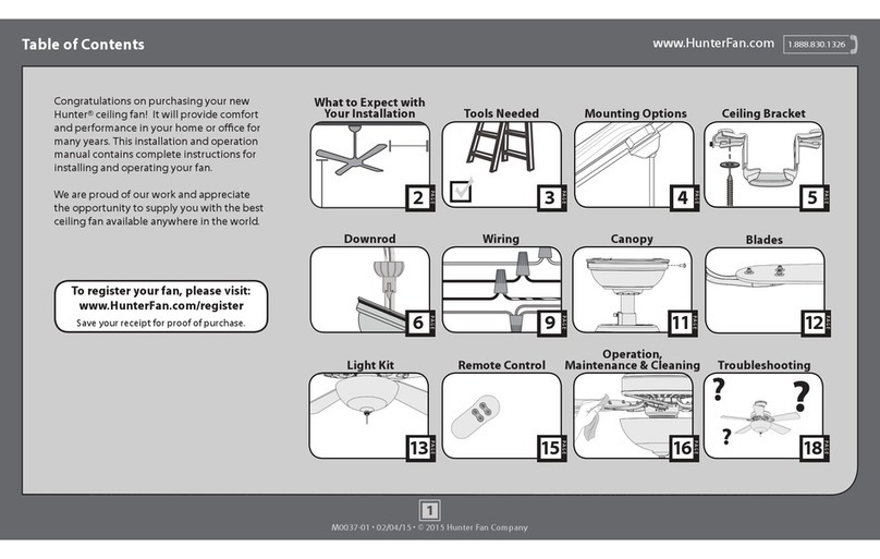 Hunter M0037-01 User manual