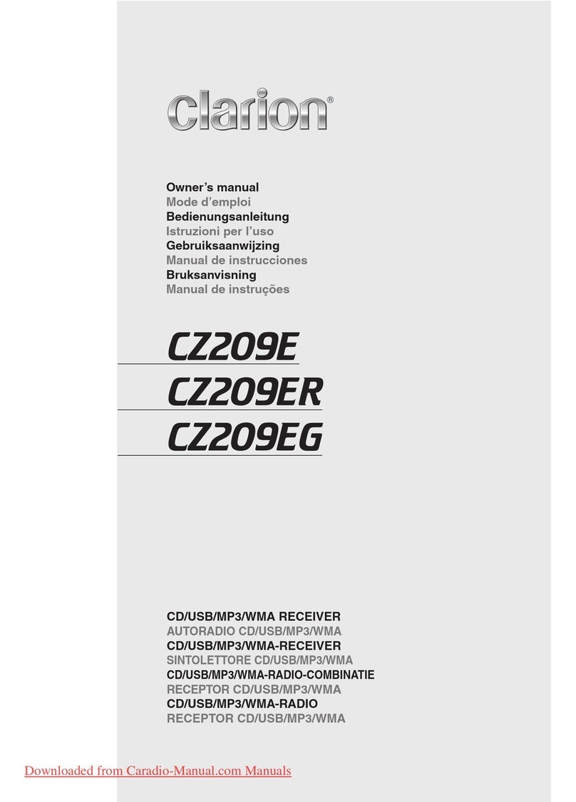Clarion CZ209E owner's manual