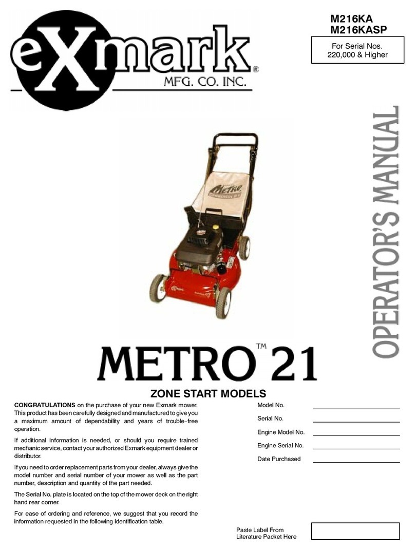 Exmark Metro 21 Series User manual