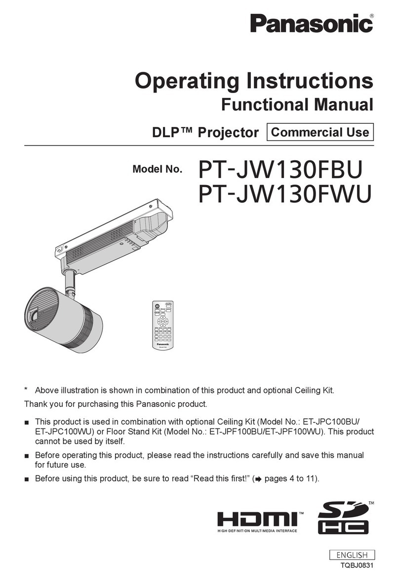 Panasonic PT-JW130FWU User manual