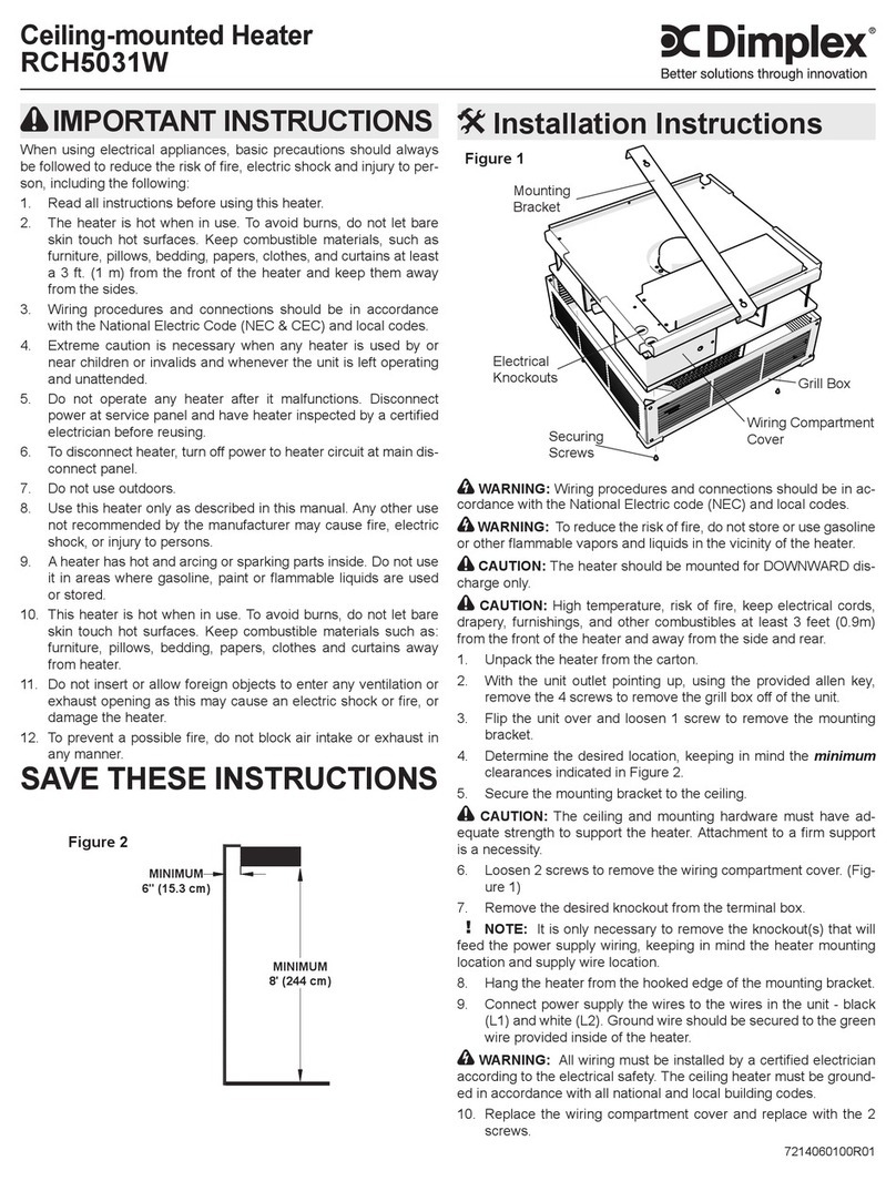Dimplex RCH5031W User manual