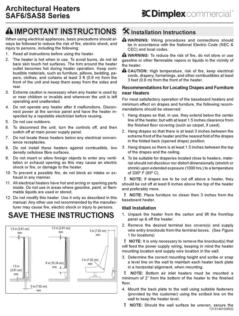 Dimplex SAF6 Series User manual
