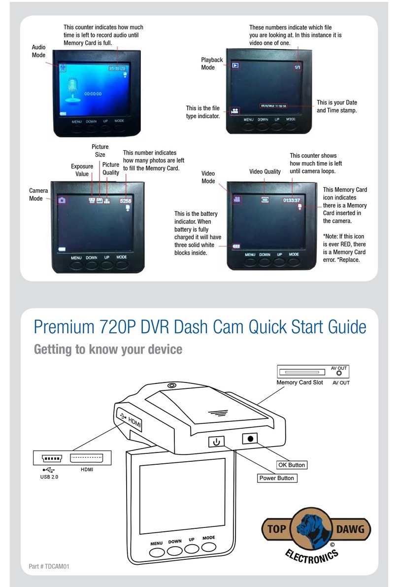 Top Dawg TDCAM01 User manual