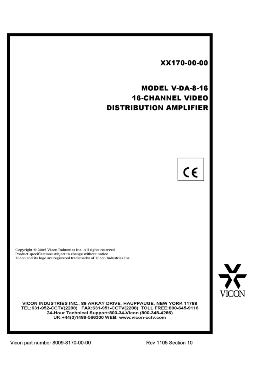 Vicon V-DA-8-16 User manual