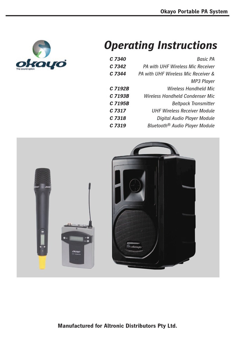 Okayo C 7340 operating instructions