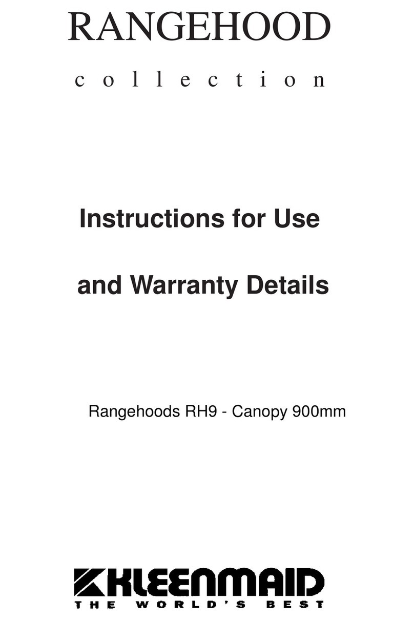 Kleenmaid RH9 Instructions for use and warranty details