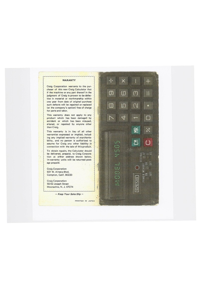 Craig 4505 User manual