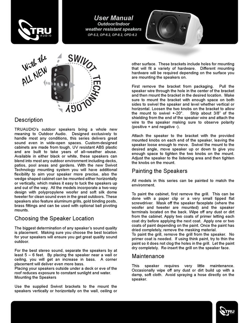 TRU Audio OP-5.2 User manual