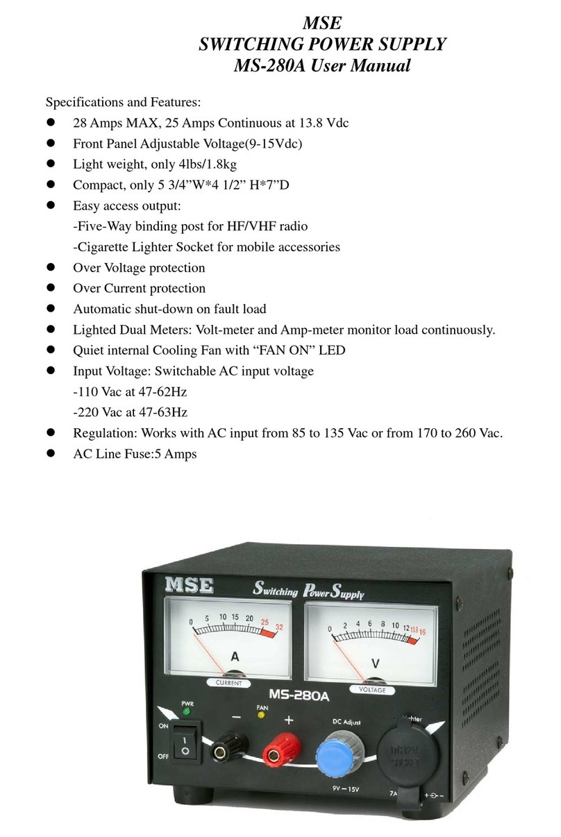MSE MS-280A User manual