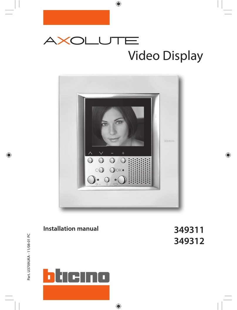 Bticino Axolute 349311 User manual Bticino Axolute 349311 User manual