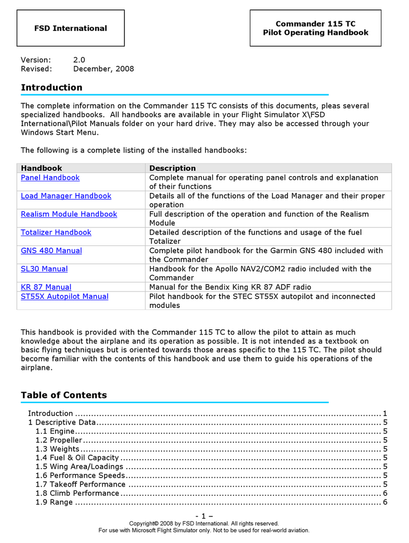 FSD International Commander 115 TC Owner's manual
