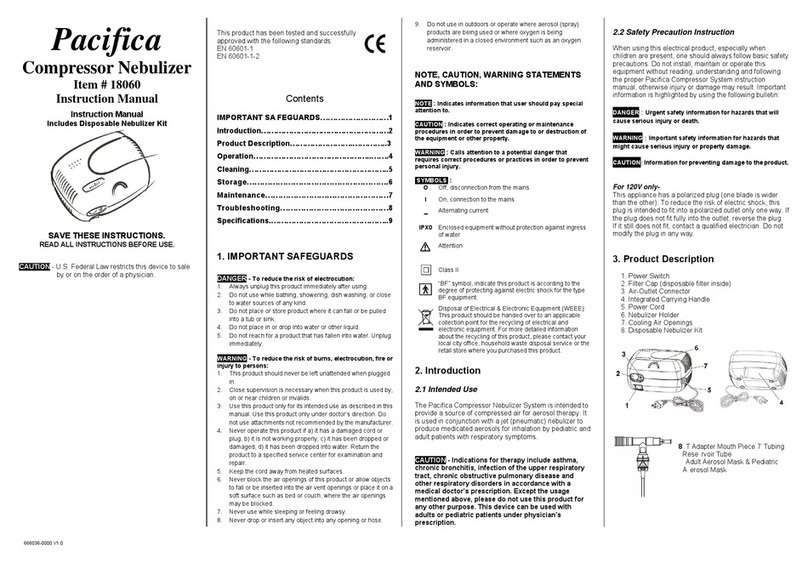Pacifica 18060 instruction manual