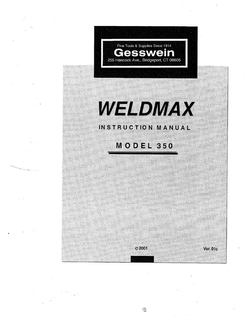 Gesswein Weldmax 350 instruction manual