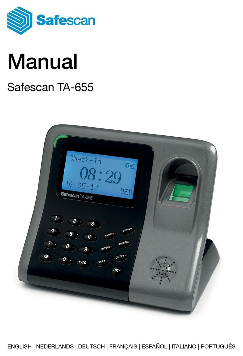 Safescan TA-655 manual