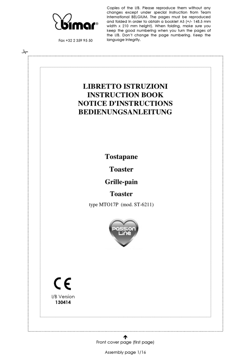 Bimar MTO17P Instruction book