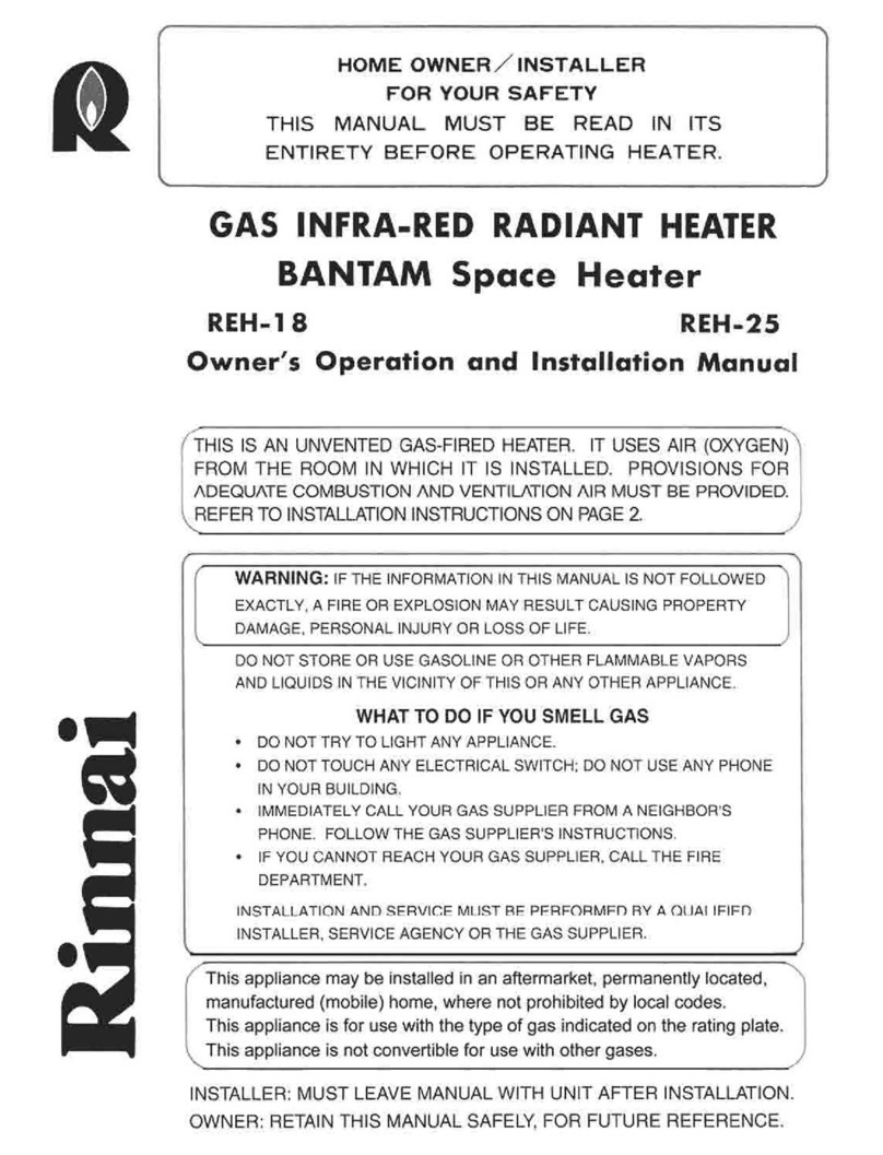 Rinnai REH-18 Quick start guide Rinnai REH-18 Quick start guide