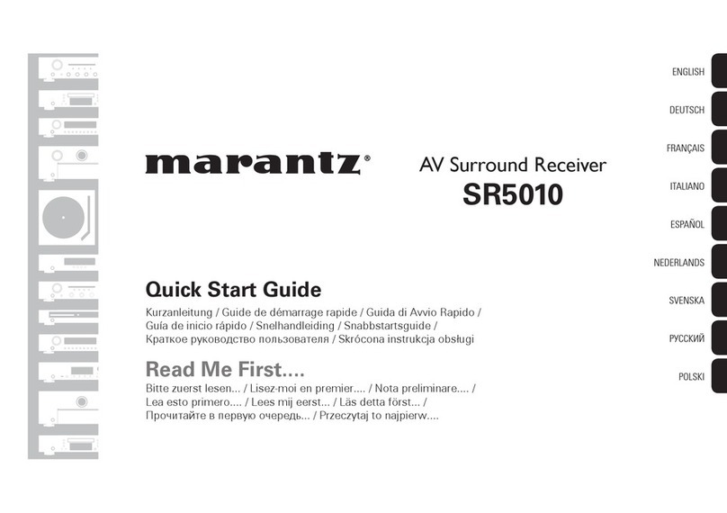 Marantz SR5010 quick start guide
