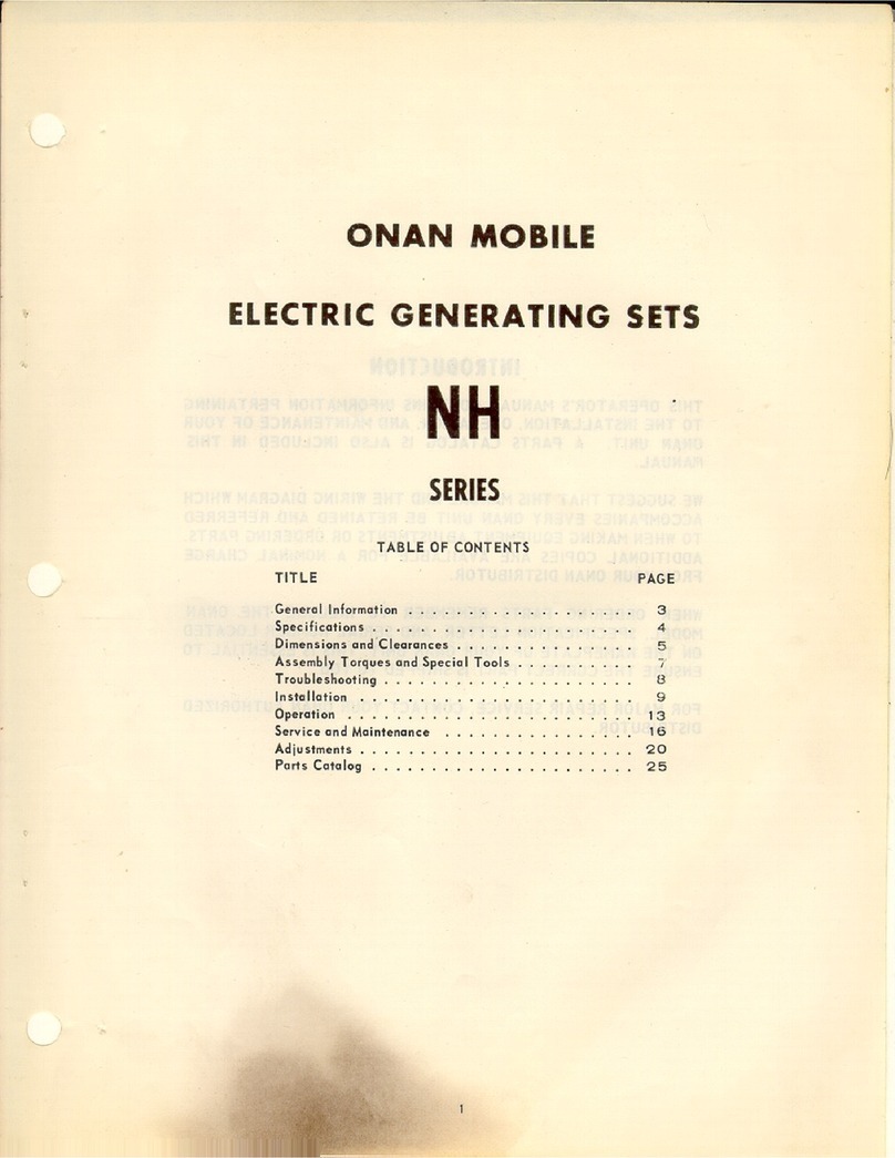 Onan NH User manual