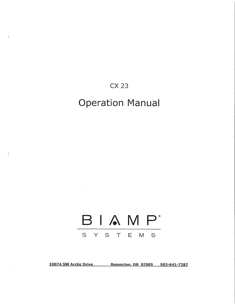 Biamp CX 23 Operation manual