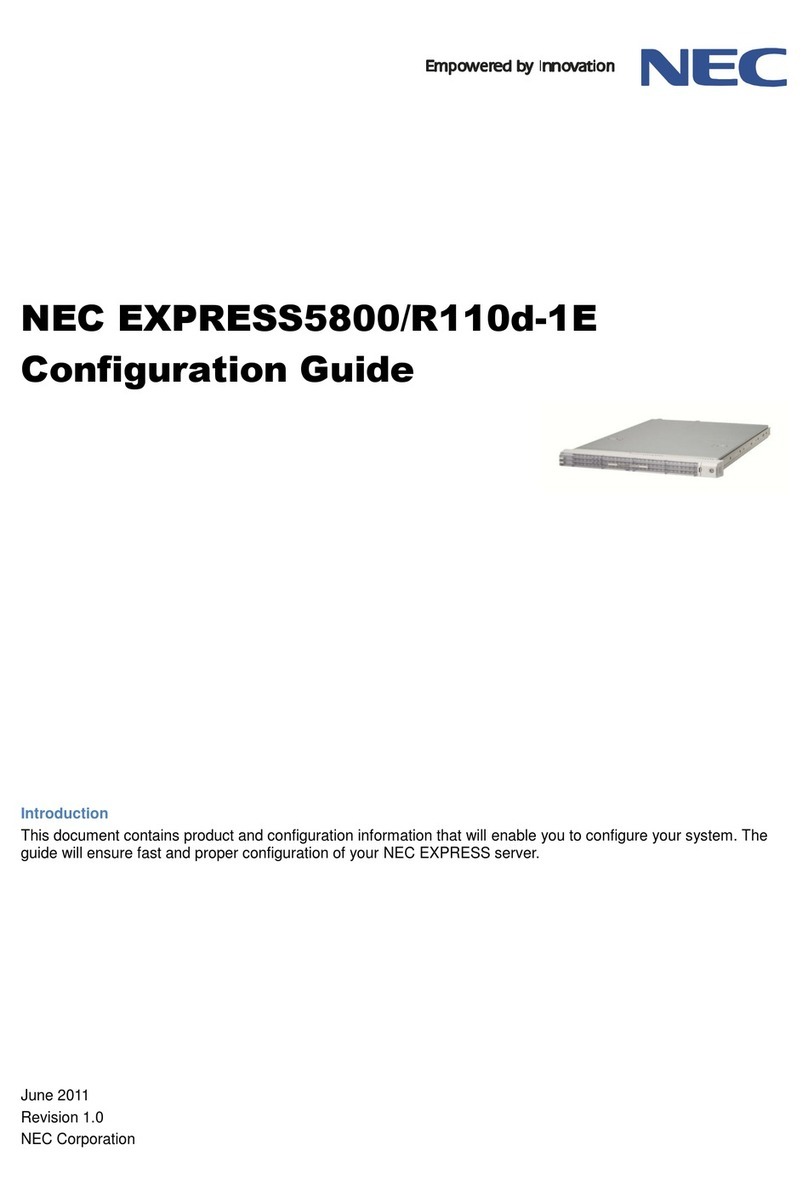 NEC EXPRESS5800/R110d-1E Configuration guide