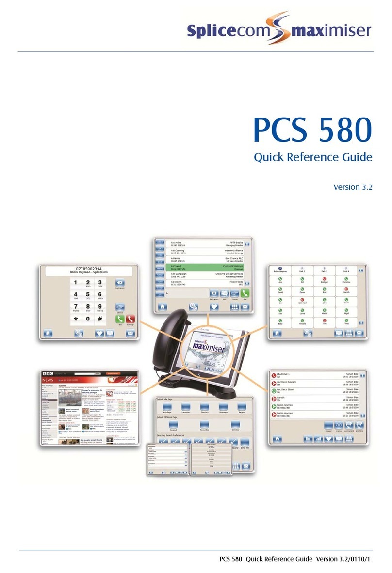 Splicecom PCS 580 User manual