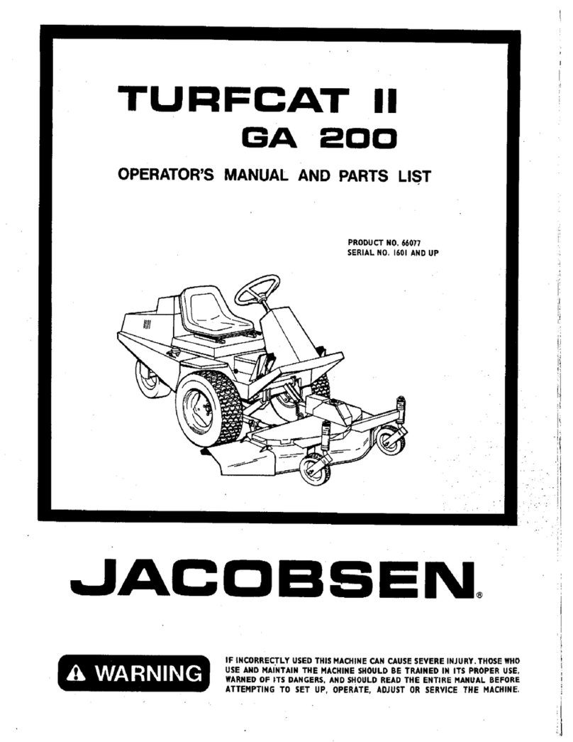 Jacobsen Turfcat II GA 200 Installation and maintenance instructions