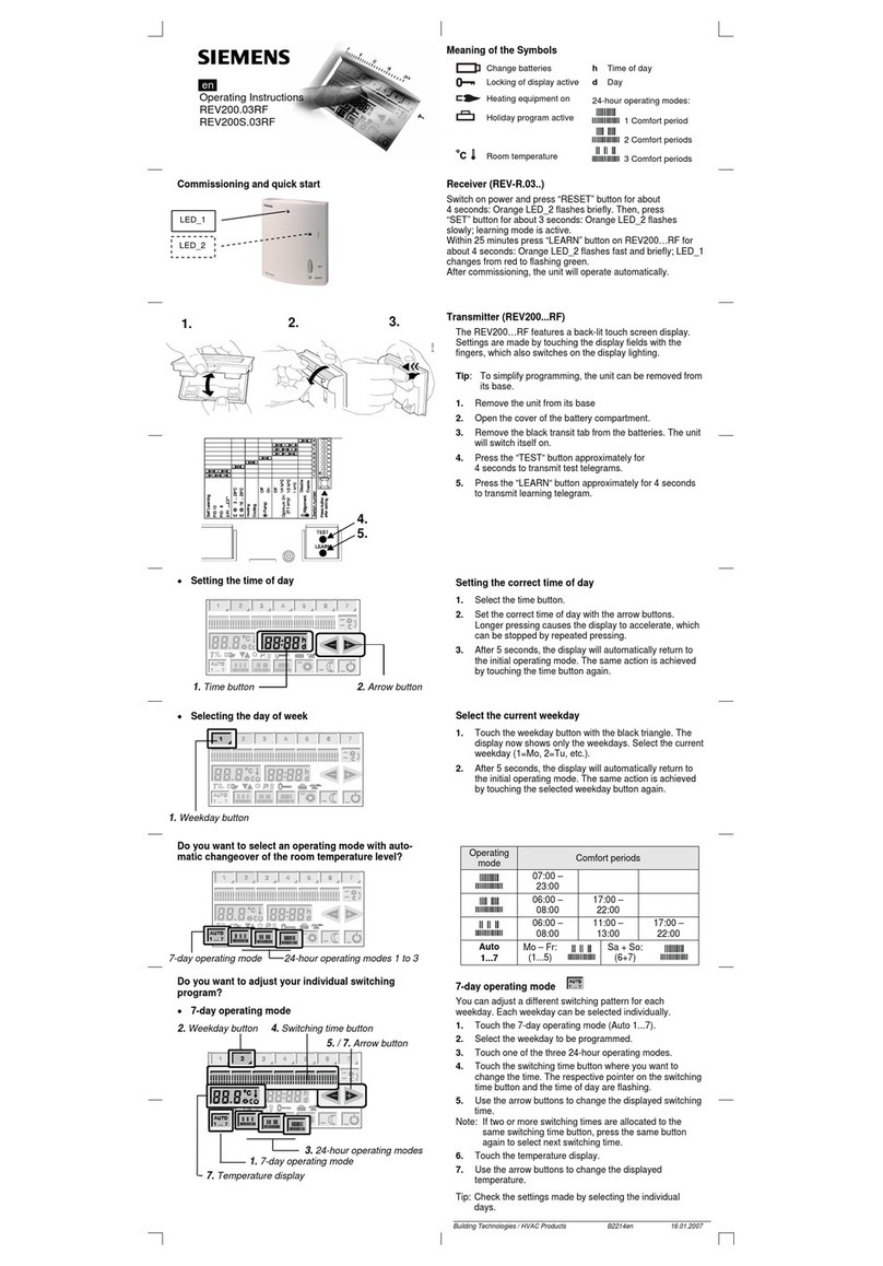 Siemens REV200.03RF operating instructions