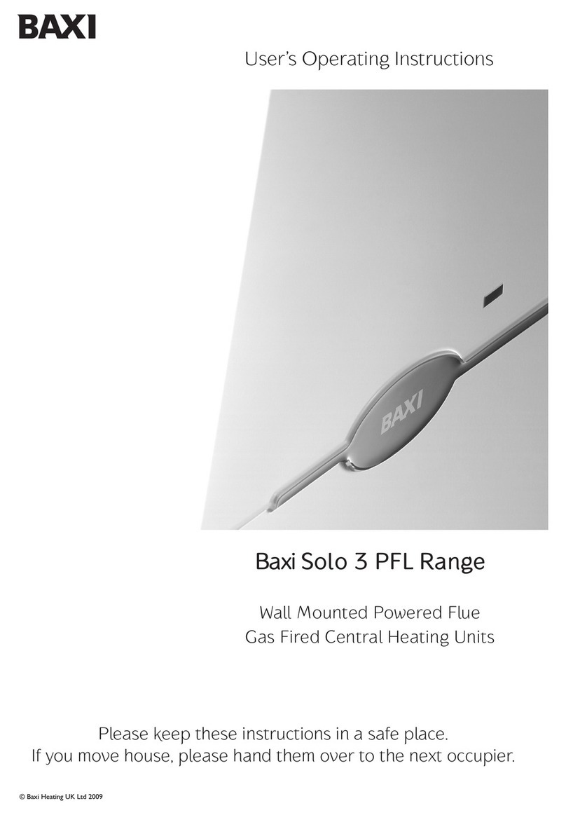 Baxi Solo 3 PFL 30 User operating instructions