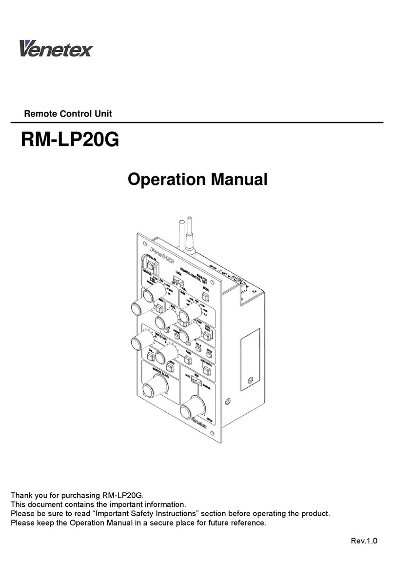 Venetex RM-LP20G Operation manual