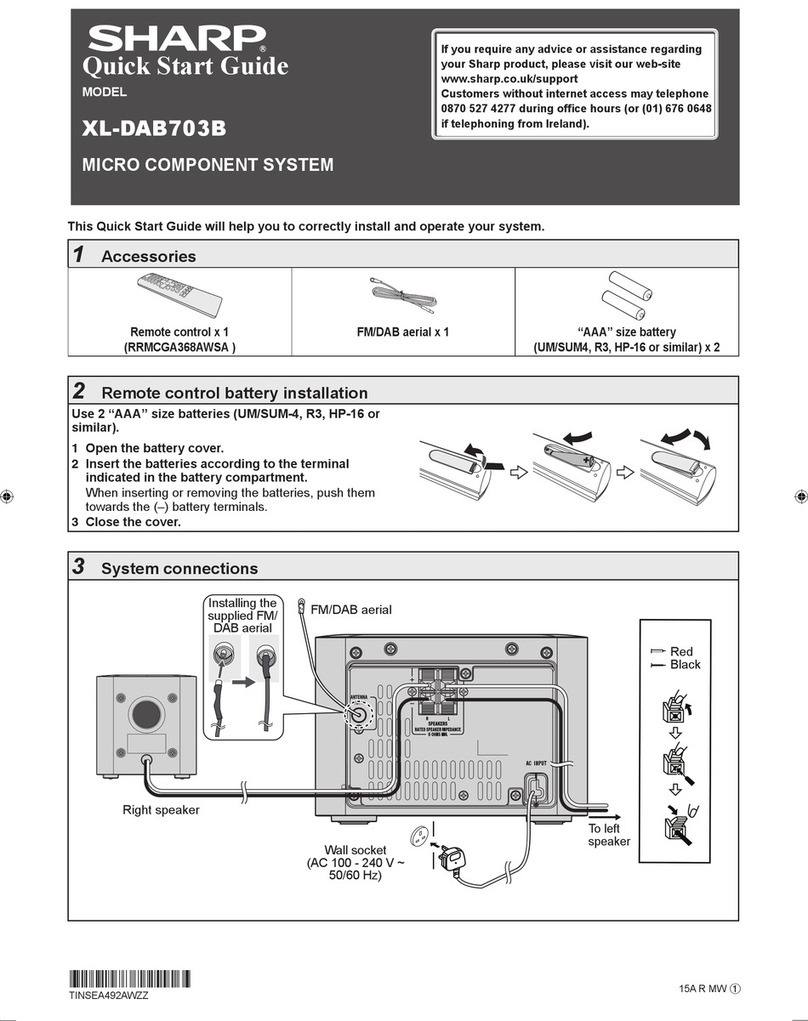 Sharp XL-DAB703B User manual