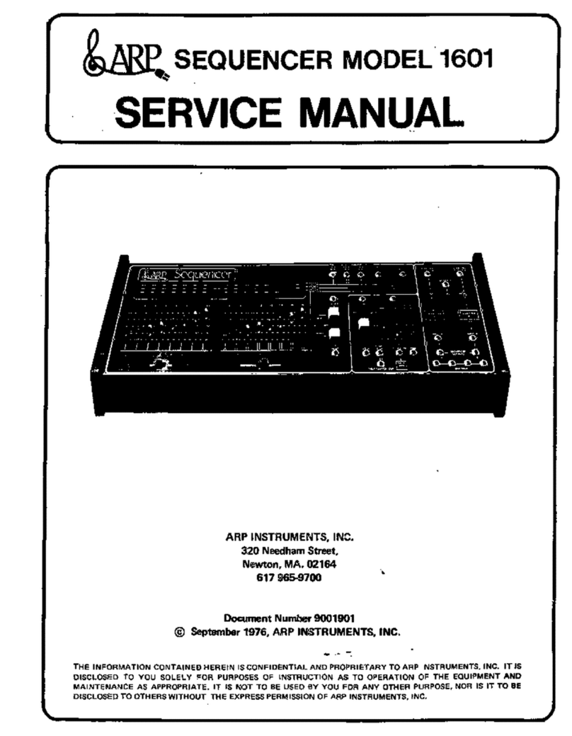 ARP Instruments 1601 User manual