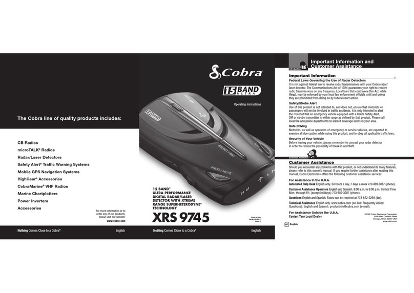 Cobra XRS 9745 operating instructions