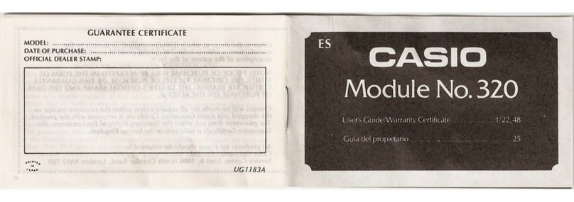 Casio 320 User manual
