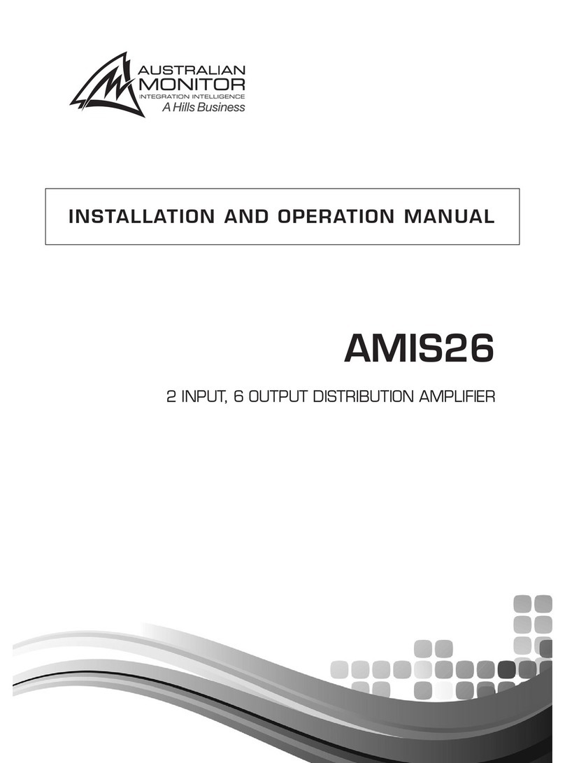 AUSTRALIAN MONITOR AMIS26 Installation and operation manual