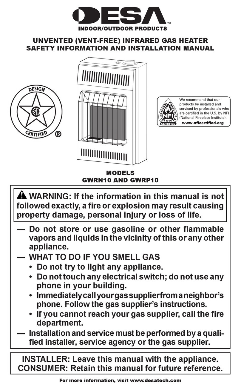 Desa GWRN10 Safety information and installation manual