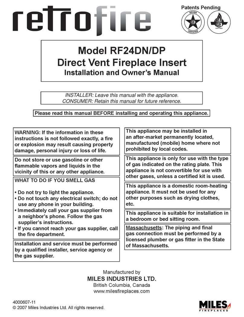 Miles Industries retrofire RF24DN Installation instructions