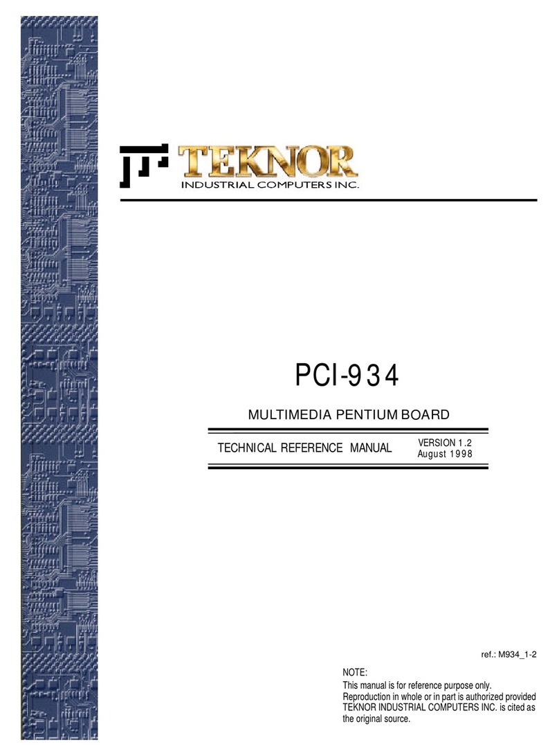 Teknor Industrial Computers PCI-934 Product manual