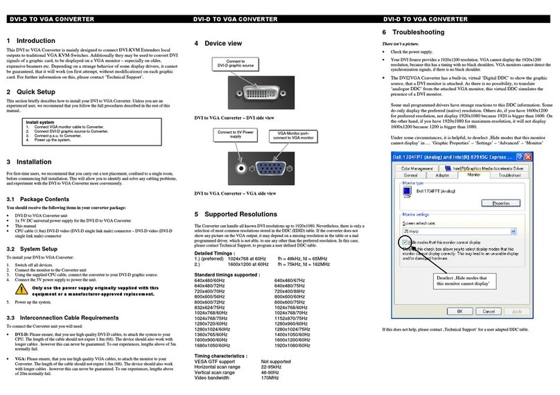 Black Box DVI2VGA User manual