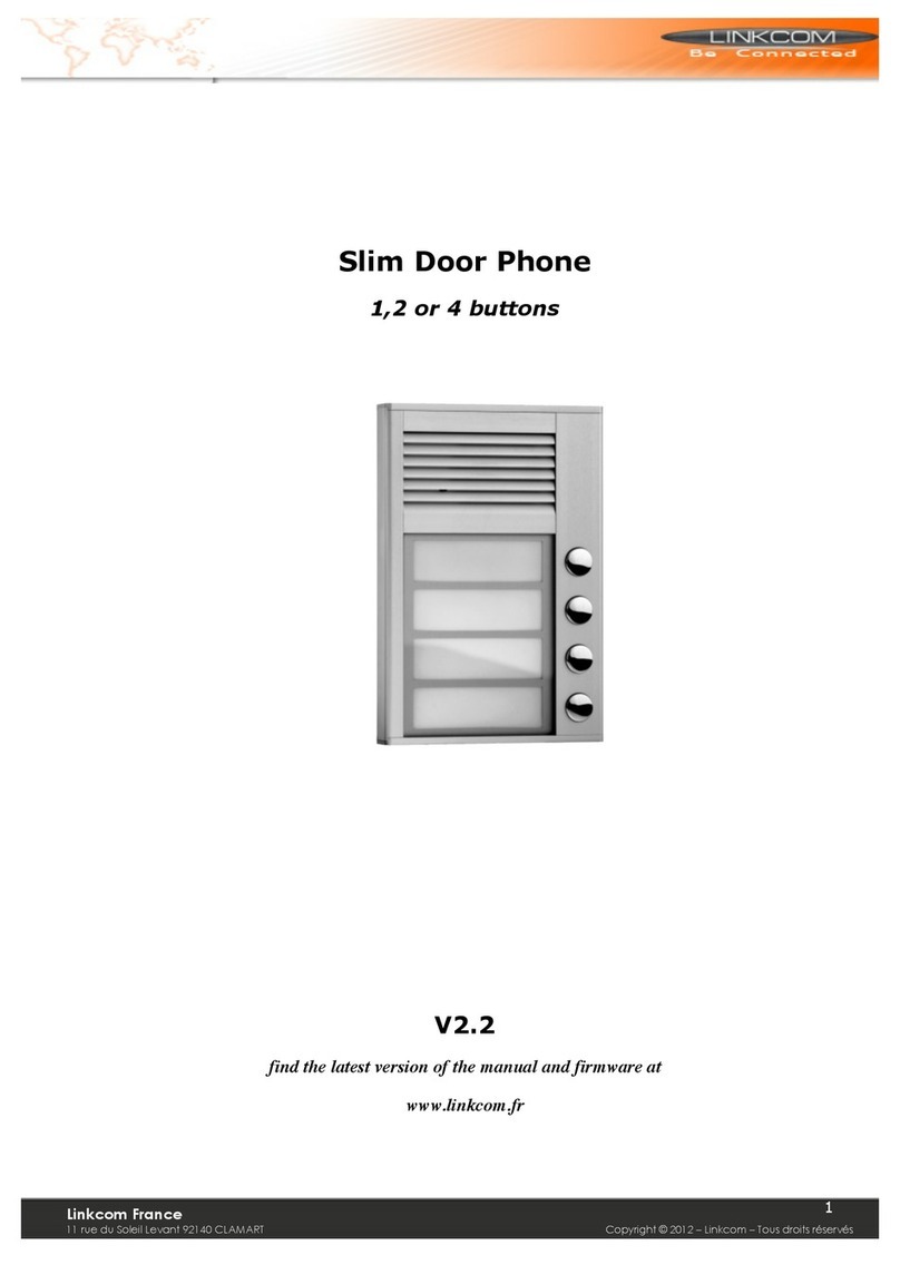 Linkcom SlimDoorPhone 1 button manual