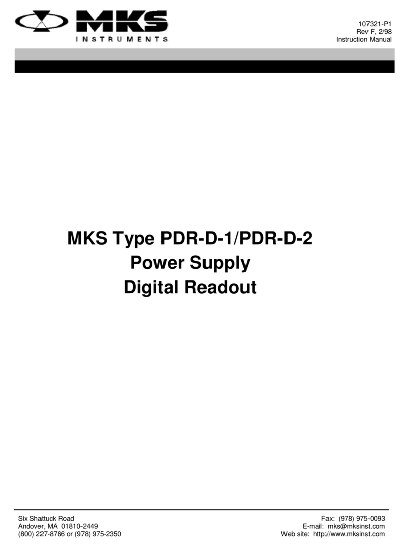 MKS PDR-D-1 User manual