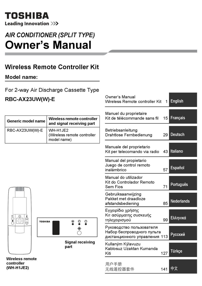 Toshiba RBC-AX23UW-E User manual