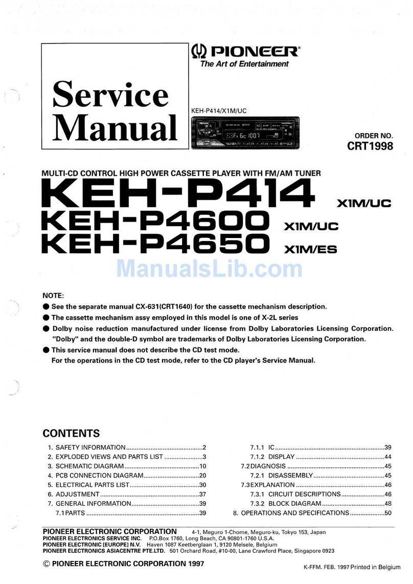Pioneer KEH-P414 User manual
