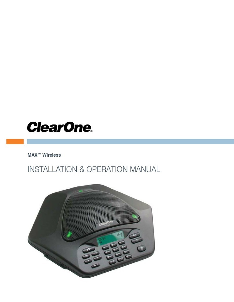 Clear One MAX WIRELESS Installation & operation manual Clear One MAX WIRELESS Installation & operation manual