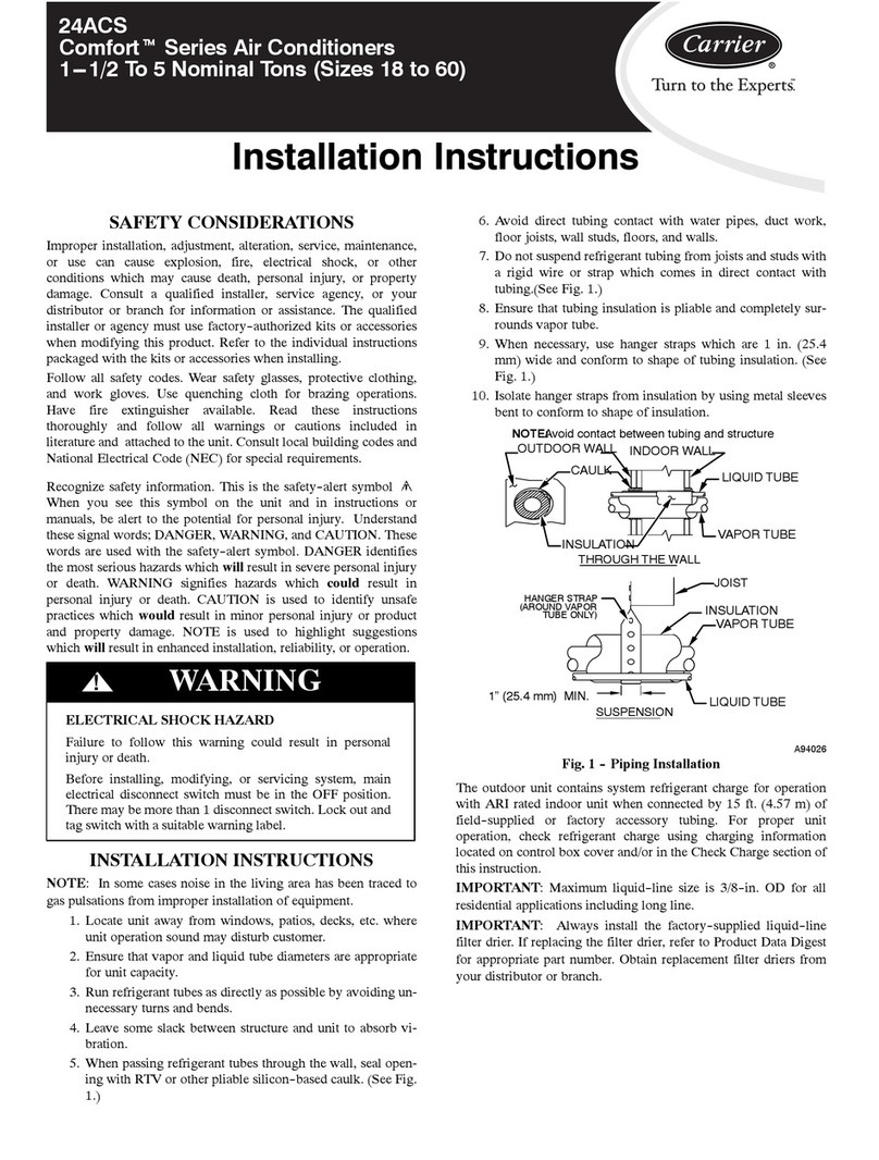 Carrier Comfort 24ACS User manual Carrier Comfort 24ACS User manual