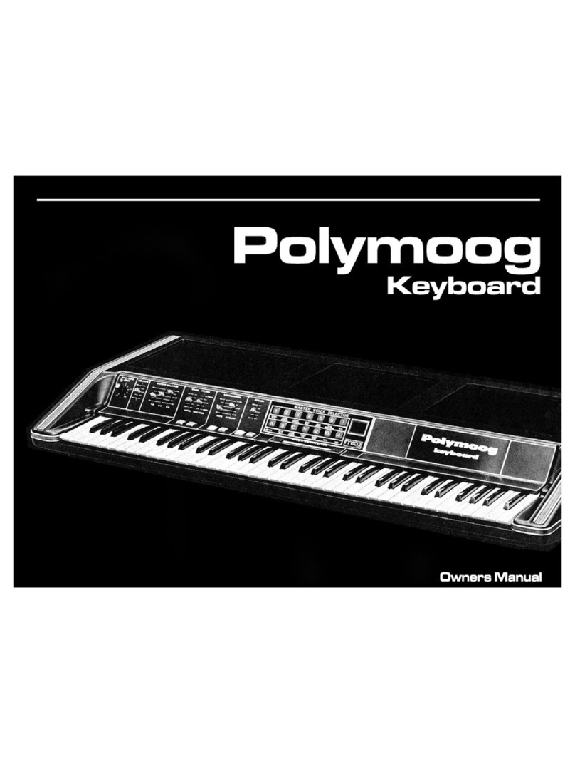 Moog Polymoog User manual