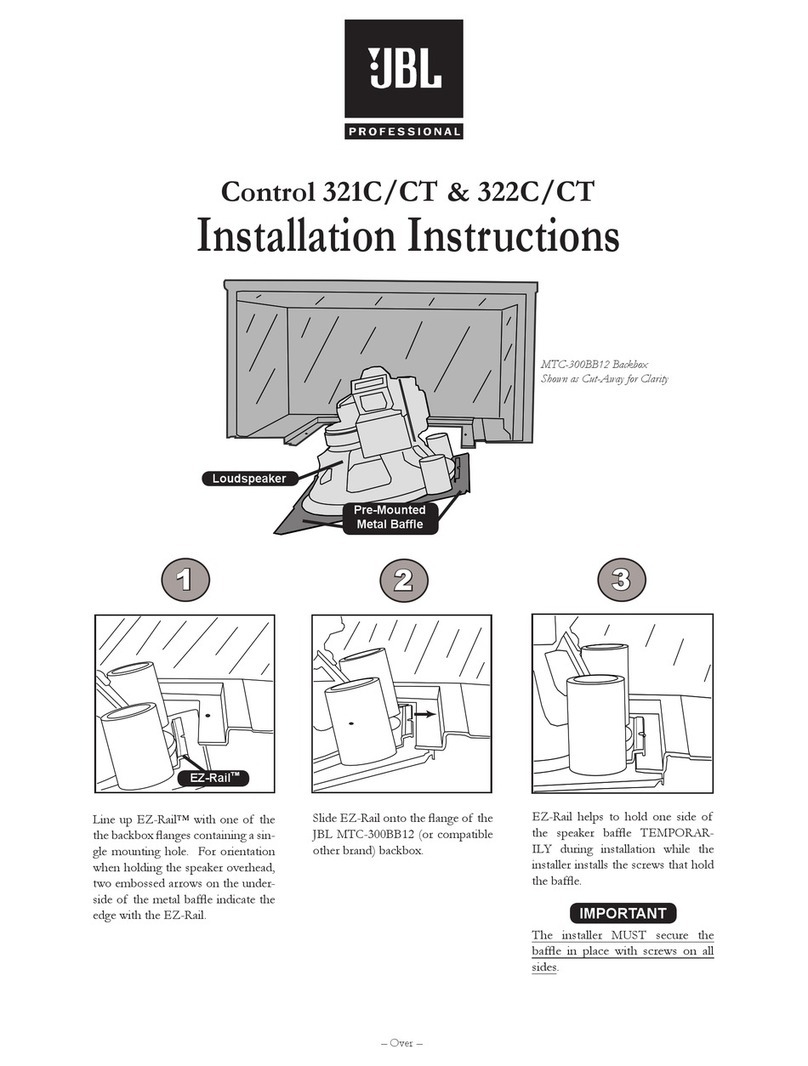 JBL Control 321C installation instructions